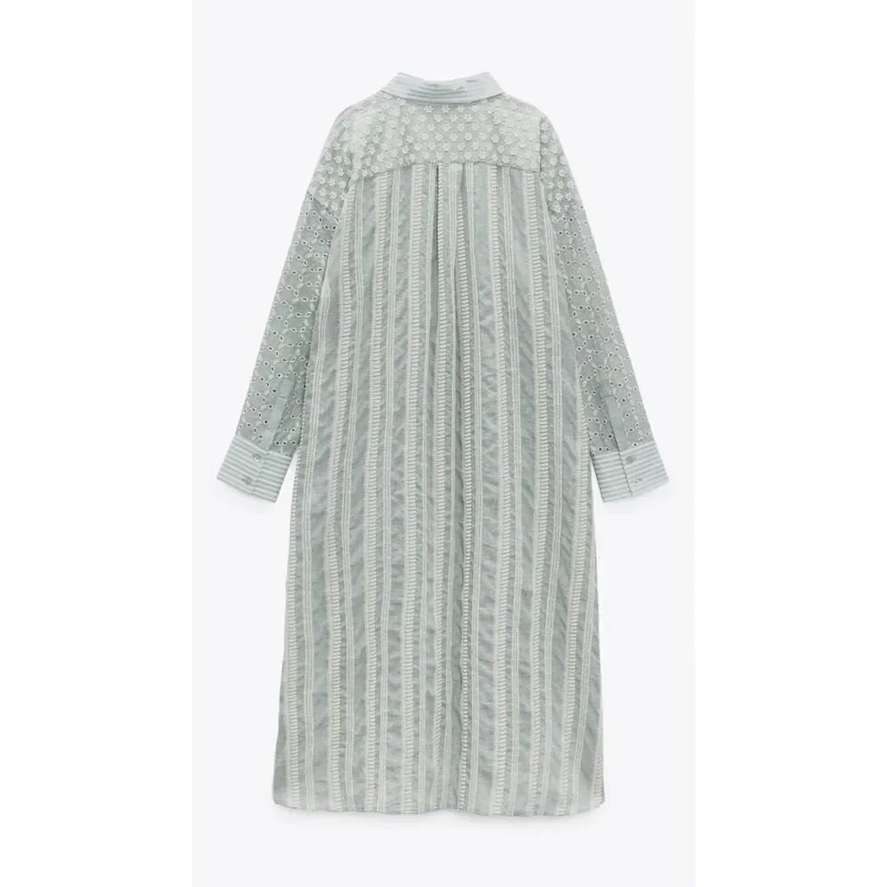 ZARA
Embroidered shirt dress New - Picture 4 of 11